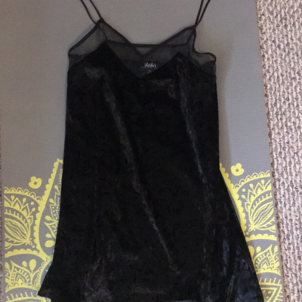 Velvet slip dress